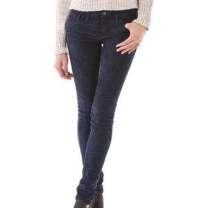 Free People Mineral Wash Blue Skinny Corduroy Pant 28